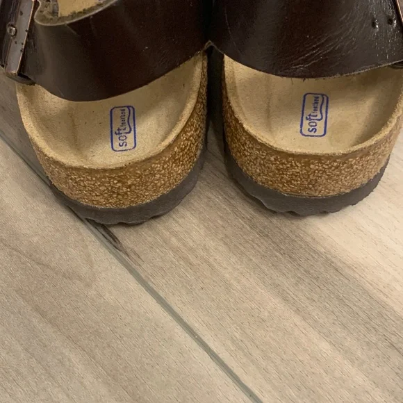 Birkenstock Dark Brown Leather Sandals - Picture 4 of 8